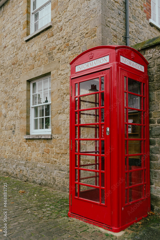 English Village Red Telephone Box English Village Red Telephone Box