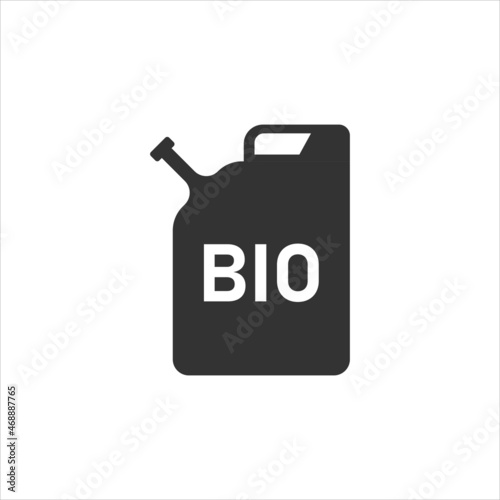 Gasoline canister icon in flat style. Petrol can vector illustration on white isolated background. Fuel container sign business concept.