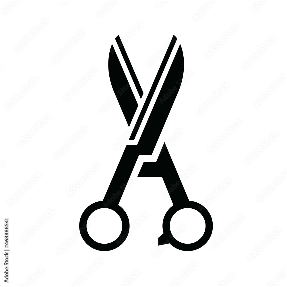 Scissors LOGO VECTOR TEMPLATE ABSTRACT Scissors LOGO VECTOR TEMPLATE ABSTRACT