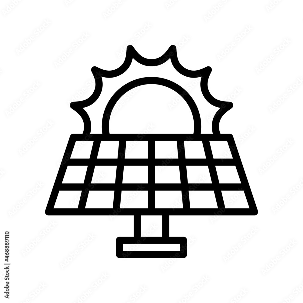 Solar Panel Icon, Line style icon vector illustration, Suitable for website, mobile app, print, presentation, infographic and any other project. Solar Panel Icon, Line style icon vector illustration, Suitable for website, mobile app, print, presentation, infographic and any other project.