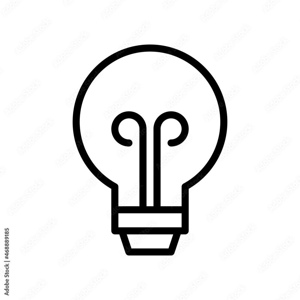 Light Bulb Icon, Line style icon vector illustration, Suitable for website, mobile app, print, presentation, infographic and any other project. Light Bulb Icon, Line style icon vector illustration, Suitable for website, mobile app, print, presentation, infographic and any other project.