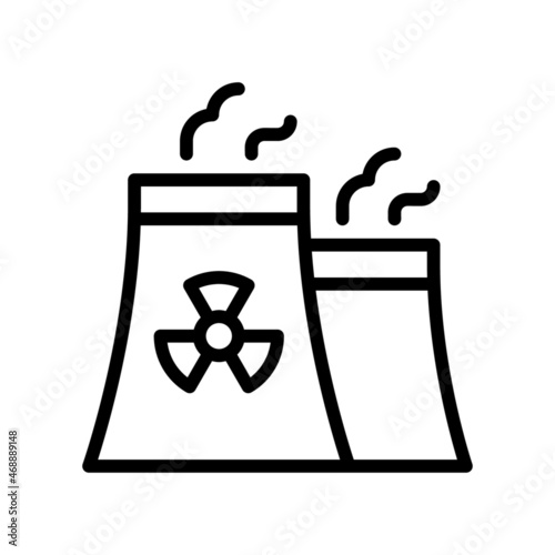 Nuclear Icon, Line style icon vector illustration, Suitable for website, mobile app, print, presentation, infographic and any other project.