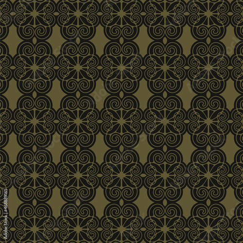 dark ethnic seamless pattern template