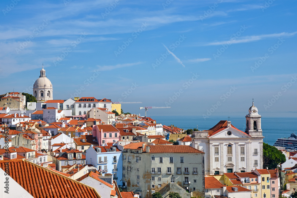 The old Alfama district in Lisbon, Portugal