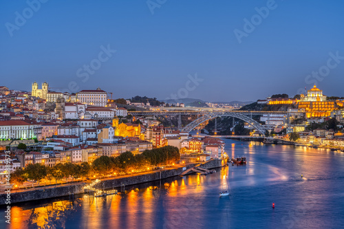 Porto with the river Douro before sunrise © elxeneize
