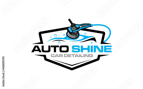 Illustration vector graphic of auto detailing servis logo design template-05 photo