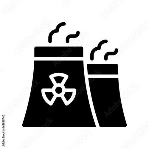 Nuclear Icon, Glyph style icon vector illustration, Suitable for website, mobile app, print, presentation, infographic and any other project.