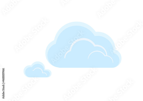 A group of cloud vector isolated on white background ep176