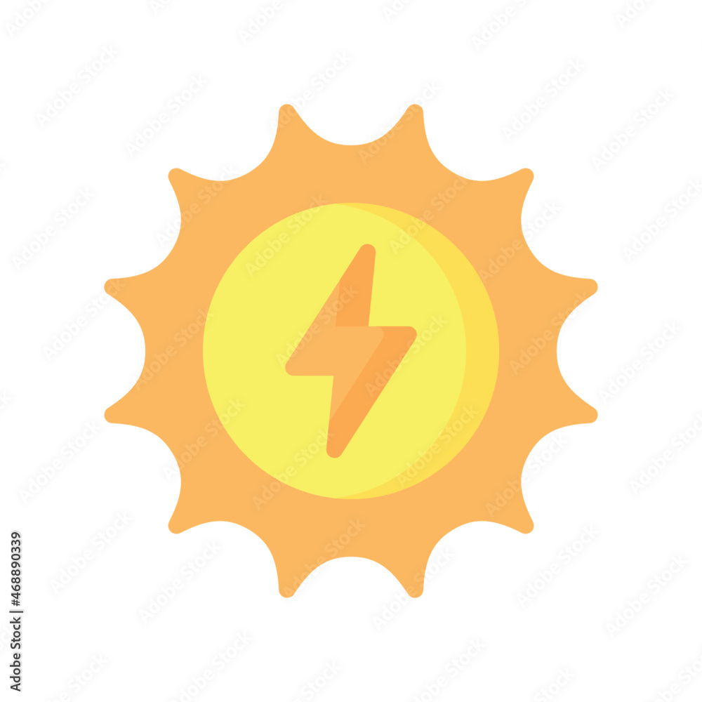 Sun Icon, Flat style icon vector illustration, Suitable for website, mobile app, print, presentation, infographic and any other project.