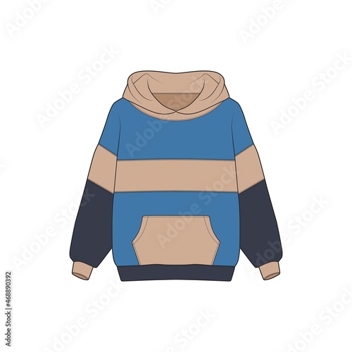 Hoodie oversize  isolated on the white background.
