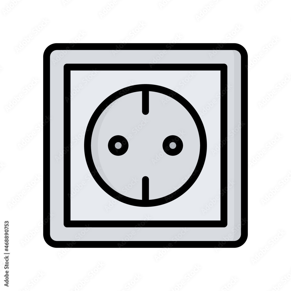 Socket Icon, Filled Line style icon vector illustration, Suitable for website, mobile app, print, presentation, infographic and any other project. Socket Icon, Filled Line style icon vector illustration, Suitable for website, mobile app, print, presentation, infographic and any other project.