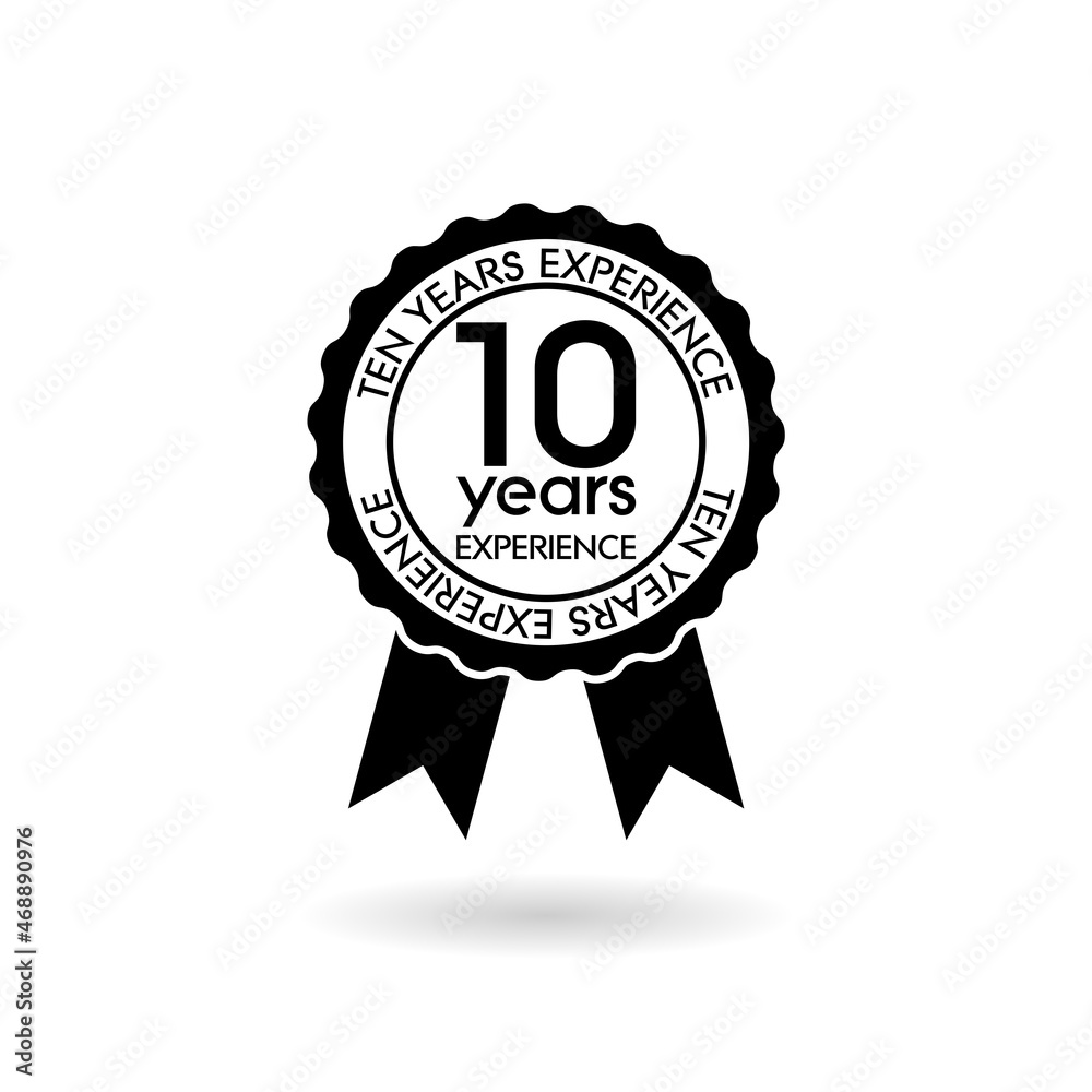 10 years experience web icon illustration isolated 10 years experience web icon illustration isolated