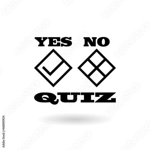 Test quiz logo icon with shadow