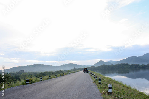 Nakhon Nayok, Thailand - The morning at Huai Prue reservoir. photo