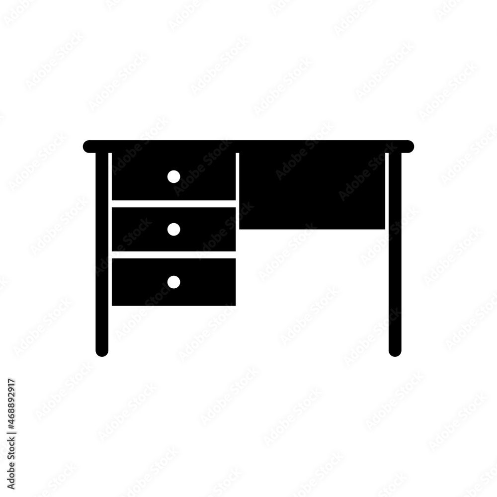 desk icon, office vector, table illustration desk icon, office vector, table illustration