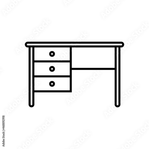 desk icon, office vector, table illustration