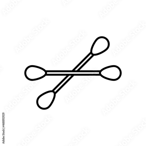 ear sticks icon, ear vector, sticks illustration