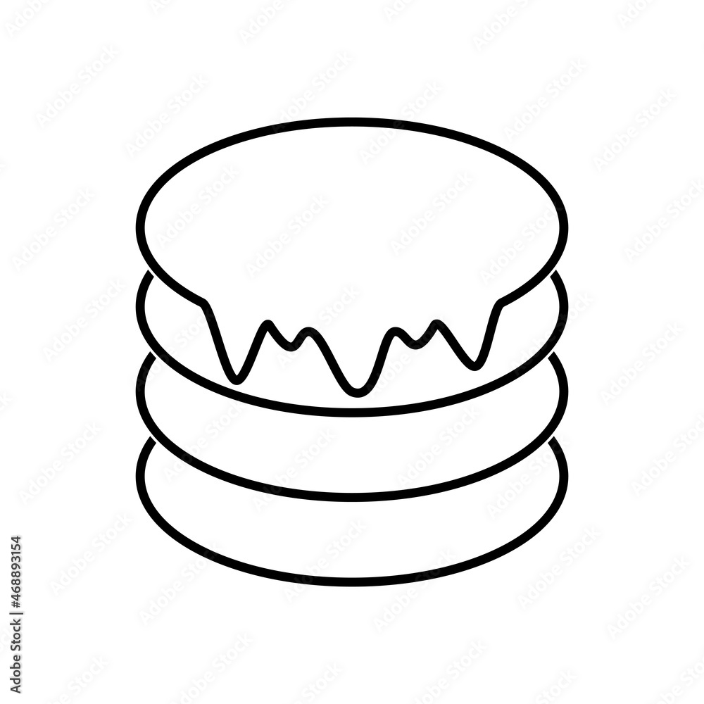 pancake icon, bakery vector, cake illustration pancake icon, bakery vector, cake illustration