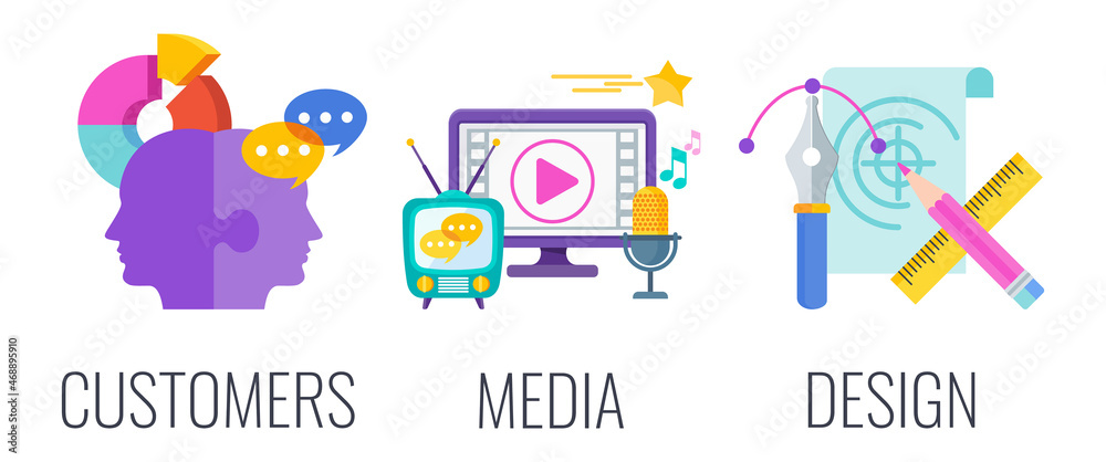 Brand storytelling banner. Brand connection with customers. Brand storytelling banner. Brand connection with customers.