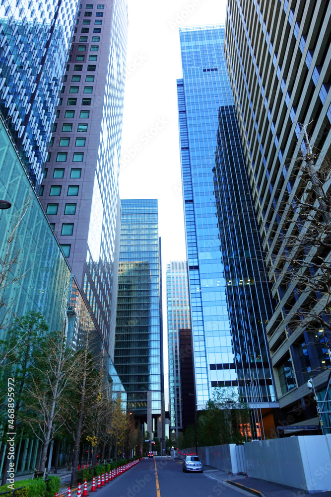 Downtown Tokyo city, Business area, Buildings Downtown Tokyo city, Business area, Buildings