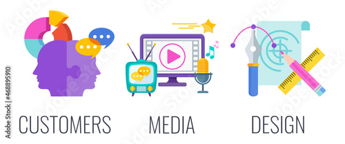 Brand storytelling banner. Brand connection with customers.