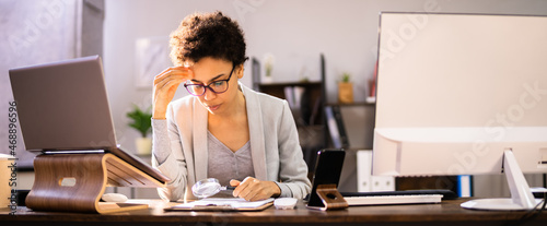 African Business Woman Tired And Upset