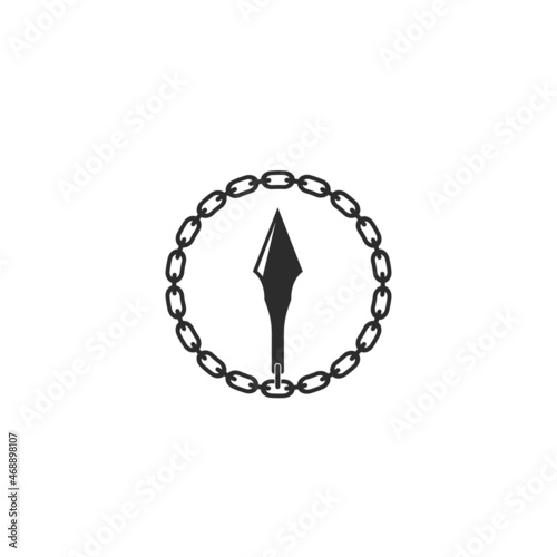 spear chain icon vector illustration concept design template