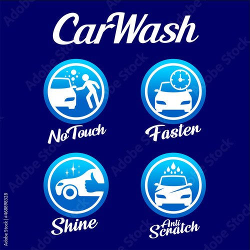 car wash icon with multiple concept