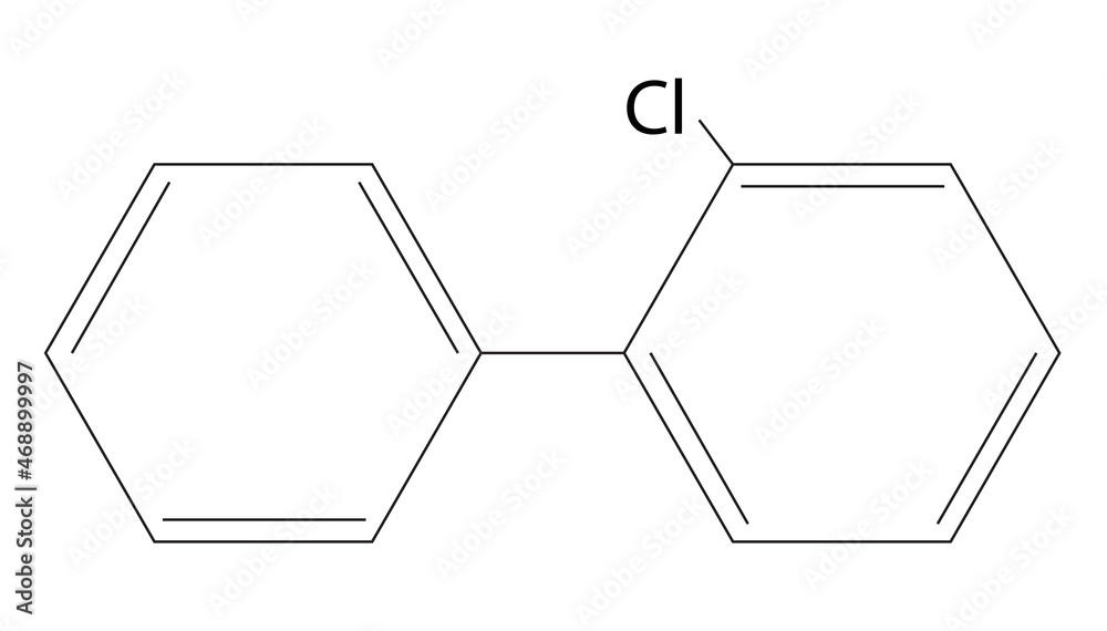 2- Chlorobiphenyl structure (2- Chlorobiphenyl anatomy) 2- Chlorobiphenyl structure (2- Chlorobiphenyl anatomy)