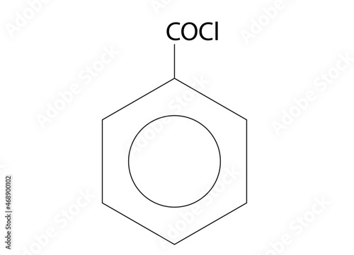 Benzoyl chloride structure (Benzoyl chloride formula) photo