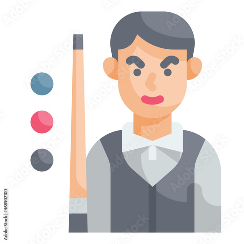 billiard flat icon
