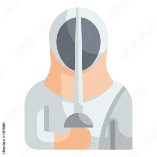 fencer flat icon