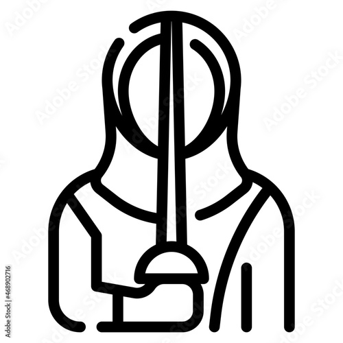 fencer line icon