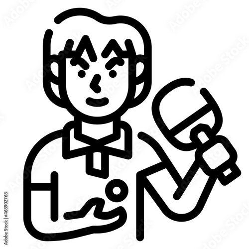 tabletennis line icon