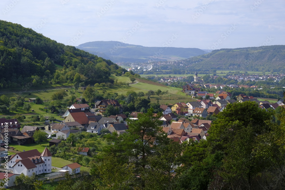 Landschaft im NSG Trockengebiete bei Machtilshausen,  Landkreis Bad Kissingen, Unterfranken, Franken, Bayern, Deutschland