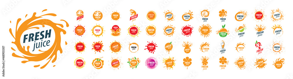 A set of vector logos Fresh on a white background A set of vector logos Fresh on a white background
