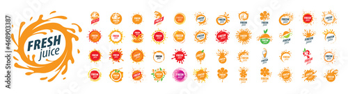 A set of vector logos Fresh on a white background