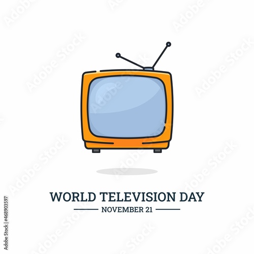 Illustration vector graphic of World Television Day. The illustration is Suitable for banners, flyers, stickers, Card, etc.