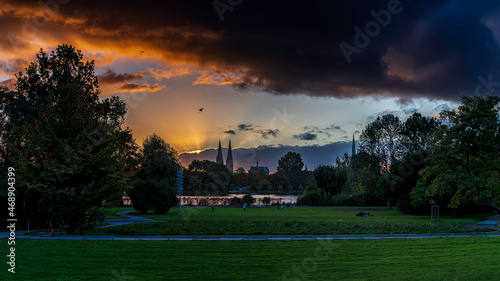 Sonnenuntergang in Lübeck