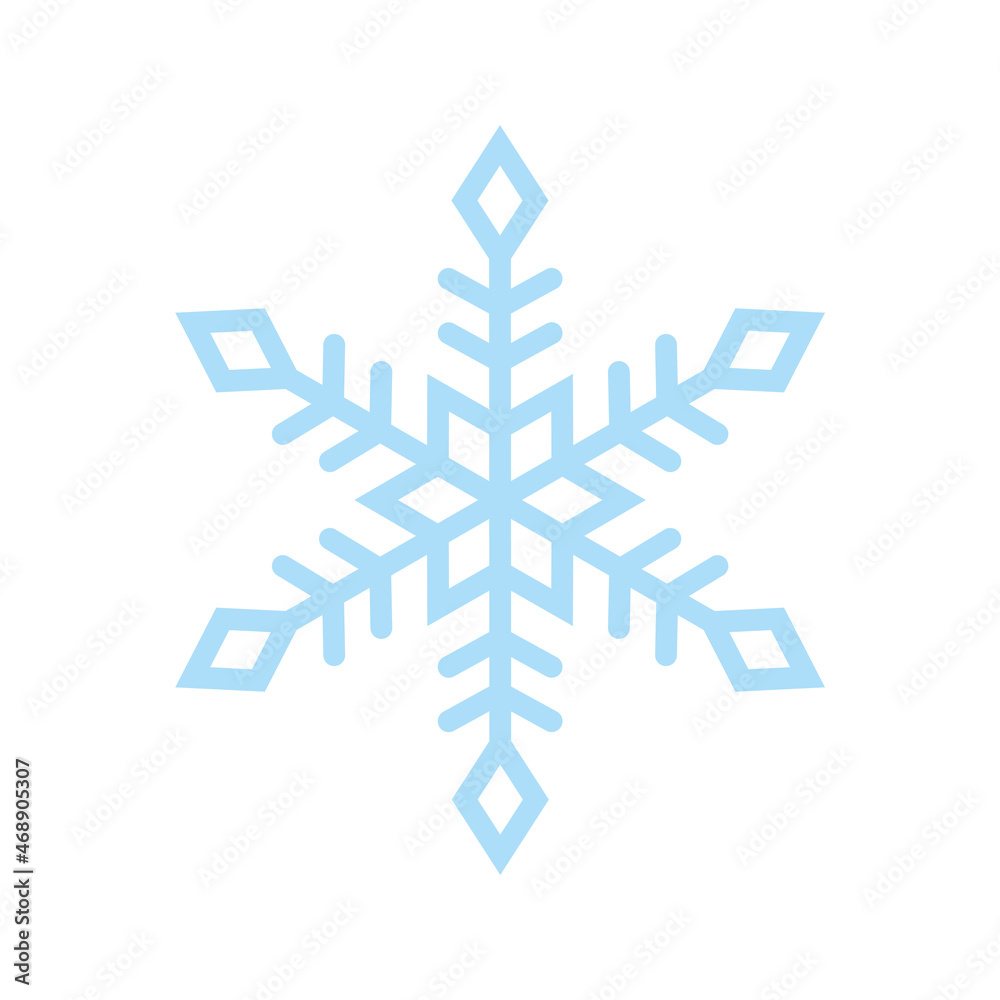 Snowflake icon, vector snow symbol isolated on white background Snowflake icon, vector snow symbol isolated on white background