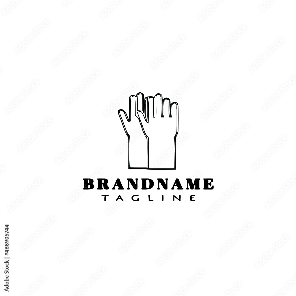 glove logo design template icon black isolated vector illustration glove logo design template icon black isolated vector illustration