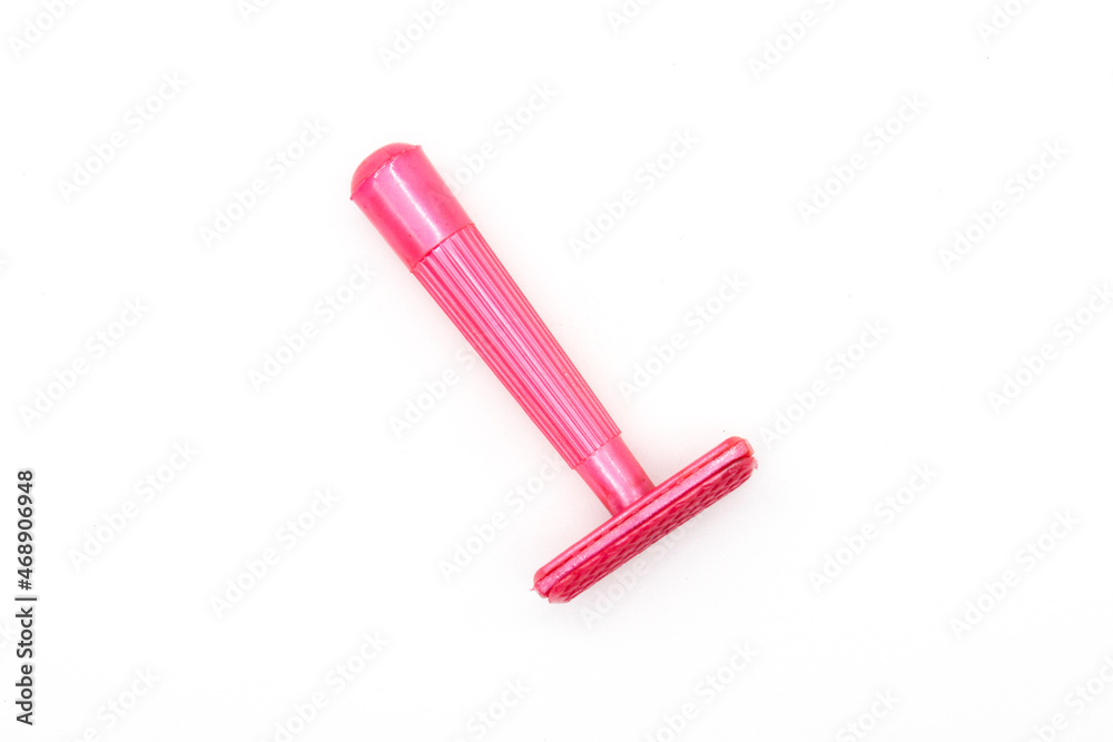 Razor on white background with selective focus Razor on white background with selective focus