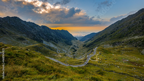 The transfaragasan road in the carpathian of romania