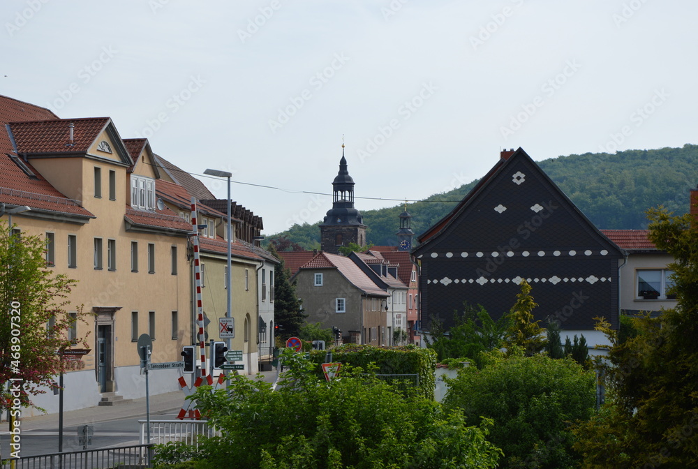 Panorama in der Kur Stadt Bad Berka, Thüringen