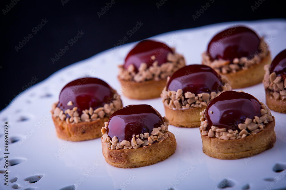 Homemade cakes and pies with different creams Homemade cakes and pies with different creams