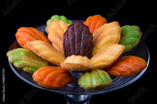 Homemade cakes and pies with different creams