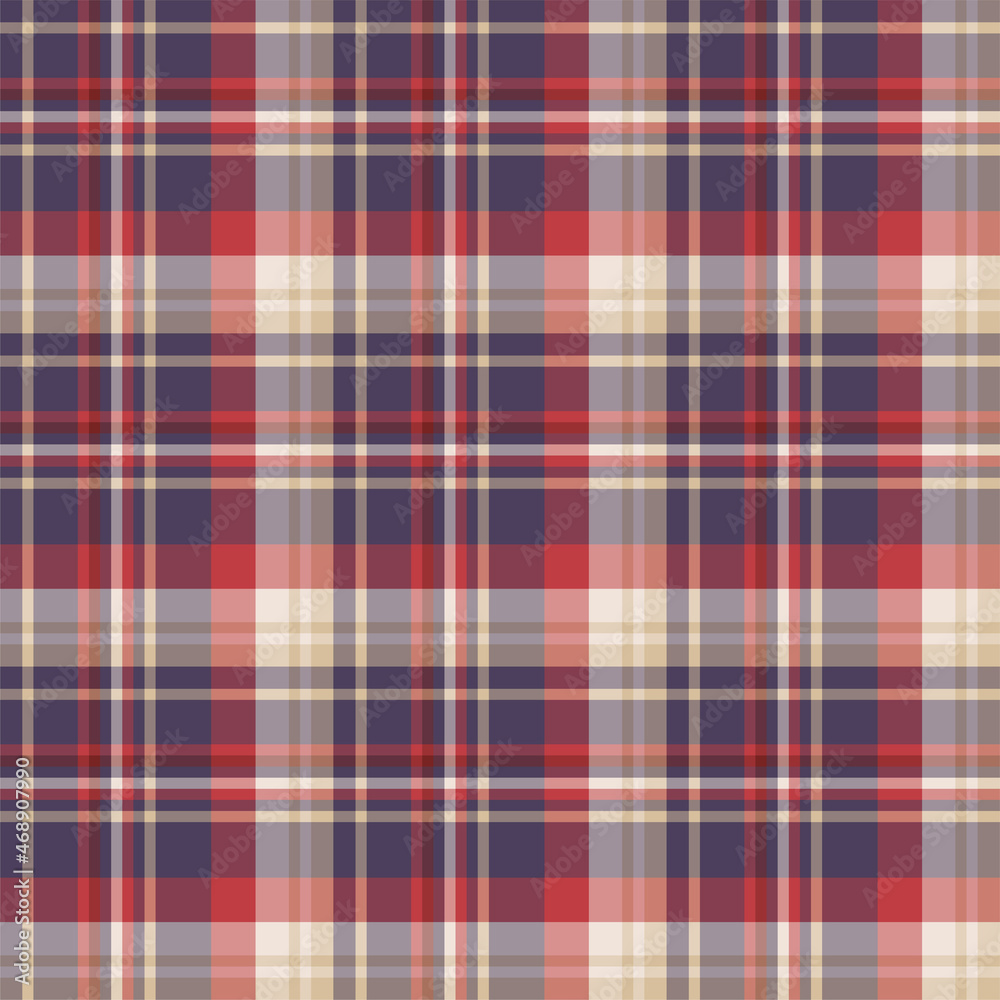 Plaid seamless pattern. Vector background of textile ornament. Flat fabric design. Plaid seamless pattern. Vector background of textile ornament. Flat fabric design.