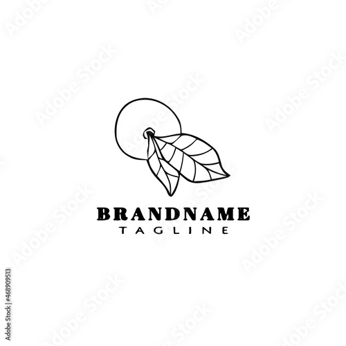 citrus logo cartoon icon design template black isolated cute illustration