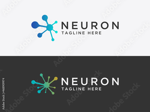 Template set Neuron vector logo design. - Vector