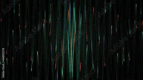 Motley abstract angular animation of straight lines moving in zigzags